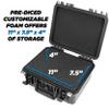 CASEMATIX 13" Waterproof Hard Case with Customizable Foam for Portable Electronics, Tools and Accessories - Hard Shell Plastic Case with Pre-Diced Travel Case Foam Interior view 3
