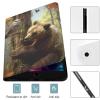 KUYT Brown Bear Forest Case for iPad iPad Mini 5/4/3/2/1(7.9- Inch) iPad Mini 6 (8.3-inch, 2021) with Pencil Holder, Protective Case with Soft TPU Back, Auto Sleep/Wake Cover, black-style view 3