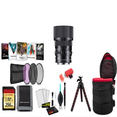 Sigma 50mm f/2 DG DN Contemporary Lens (L-Mount) Full Frame Format 314969 - Bundle with 256GB Memory Card + Tripod + Filter Kit and More