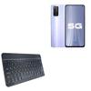 BoxWave Keyboard Compatible with iQOO 3 - SlimKeys Bluetooth Keyboard, Portable Thin with Chiclet-Style Keys - Jet Black view 1