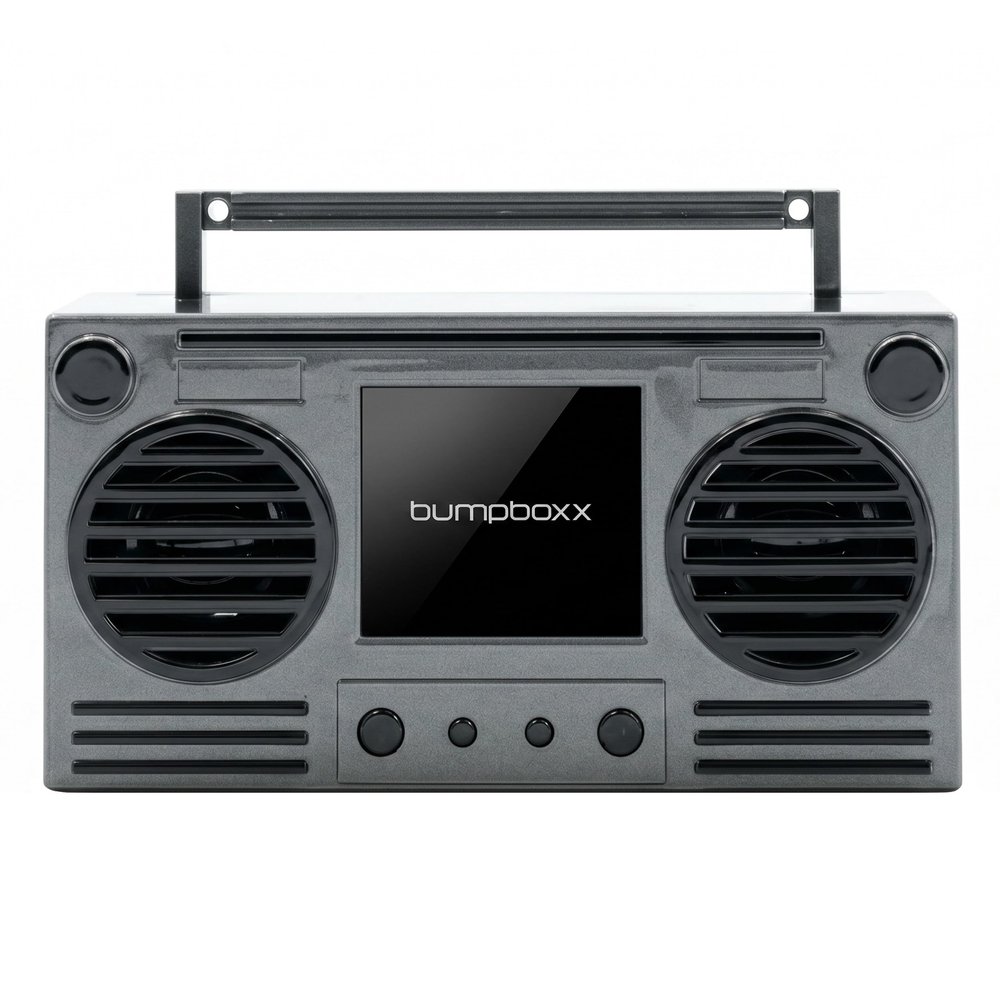 Bumpboxx MicroBoom Wearable Bluetooth Speaker, Gunmetal Grey, 24" Chain