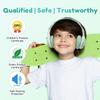 EarFun K2 Kids Bluetooth Headphones, Kids Headphones with Volume Limited, 40H Playtime, Built-in Mic, Stereo Sound, Foldable Over-Ear Headphone for School/Travel/iPad/Tablet, Green view 2