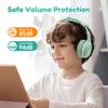 EarFun K2 Kids Bluetooth Headphones, Kids Headphones with Volume Limited, 40H Playtime, Built-in Mic, Stereo Sound, Foldable Over-Ear Headphone for School/Travel/iPad/Tablet, Green view 3