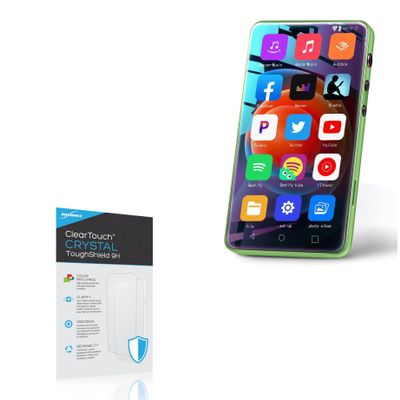 BoxWave Screen Protector Compatible with MYMAHDI MP3 Player (4 in) - ClearTouch Crystal ToughShield 9H (2-Pack), Clear 9H Tough Flexible Film Screen Protector