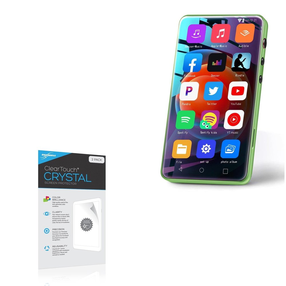 BoxWave Screen Protector Compatible with MYMAHDI MP3 Player (4 in) - ClearTouch Crystal (2-Pack), HD Film Skin - Shields from Scratches