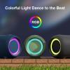 Passau Portable Bluetooth Speakers Loud 40W Peak Stereo Sound, Passive Radiators-Deep Bass, All Day Playtime, Adjustable Strap, BT5.3, IPX5 Wireless Speaker RGB Lights for Indoor Outdoor view 4