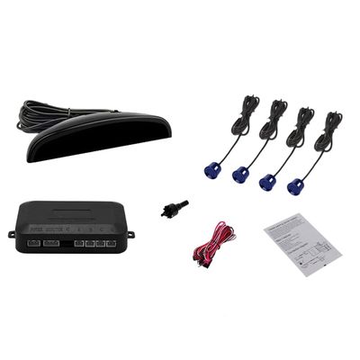 KACEPAR 12V Cars Reverse Backup Radar System with LED Display Parking Sensors Blue, Alarm Buzzer Reminder for Safe Driving, Cars Parking Assistance Reversing Radar with 4 Sensors