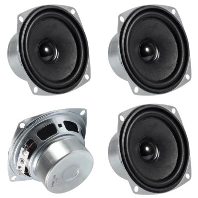 ACEIRMC 4PCS 10W Mini 3" HiFi Full Range Speaker 8 Ohm Anti-Magnetic Audio 2.0/2.1 Home Stereo Woofer Loudspeaker 90dB High Sensitivity for DIY Boom Box Satellites Speaker (4pcs)