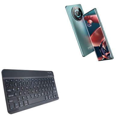 BoxWave Keyboard Compatible with BLU Bold N3 - SlimKeys Bluetooth Keyboard, Portable Thin with Chiclet-Style Keys - Jet Black