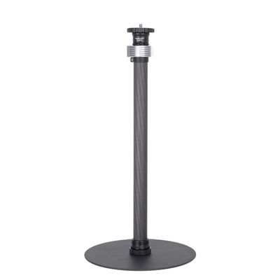 Koolehaoda Monopod Stand for Desk, 16"-28" Adjustable Carbon Fiber Extension Rod with Heavy Base, Table Mount Stand for DSLR Camera, Light, Webcam, Live Streaming, Vlogging
