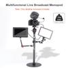 Koolehaoda Monopod Stand for Desk, 16"-28" Adjustable Carbon Fiber Extension Rod with Heavy Base, Table Mount Stand for DSLR Camera, Light, Webcam, Live Streaming, Vlogging view 2
