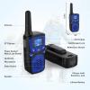 Adult Walkie Talkie WokTok Long Range Rechargeable Portable Two-Way Walkie Talkie, Hiking Accessories, SOS Sirens, NOAA Weather Alarms, Kid's Toys, Easy-to-Use Rechargeable Walkie Talkies,3 Pack view 2