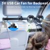 Nauttxon Car Fan for Backseat kids with Retractable Long Arm, [Comes with Car Charger] USB Car Seat Fan Headrest 360 Degree Rotatable 3 Speeds Separate Control for Vehicles SUV RV view 2