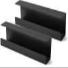 ZhiYo Under Desk Cable Management Tray 17 Inch, 2 Pack Sturdy Metal Cable Tray, Desk Cord Management, Under Table Cord Organizer Basket, Wire Raceway, Black view 1