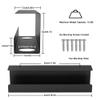 ZhiYo Under Desk Cable Management Tray 17 Inch, 2 Pack Sturdy Metal Cable Tray, Desk Cord Management, Under Table Cord Organizer Basket, Wire Raceway, Black view 2