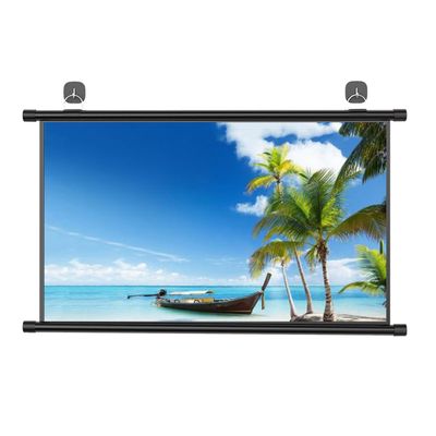 Xnyaizyc Projector Screen Manual Pull Down, 16:9/4:3 Portable Foldable Projection Screen 60"/72"/80" for Home Theater Cinema Indoor Outdoor Projector Movie Screen (Size : 80" (4:3))