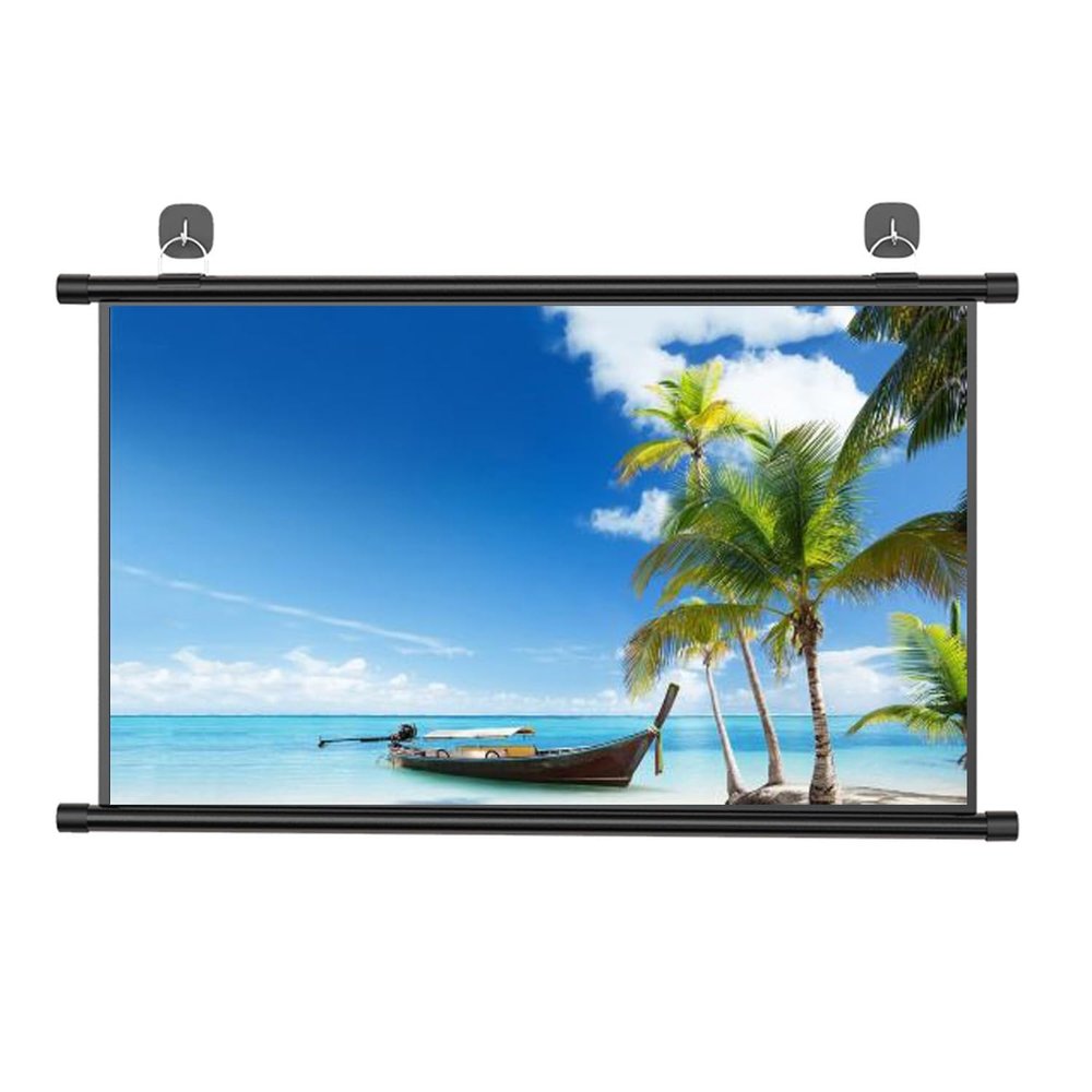 Xnyaizyc Projector Screen Manual Pull Down, 16:9/4:3 Portable Foldable Projection Screen 60"/72"/80" for Home Theater Cinema Indoor Outdoor Projector Movie Screen (Size : 80" (4:3))