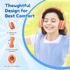 EarFun K2 Kids Bluetooth Headphones, Kids Headphones with Volume Limited, 40H Playtime, Built-in Mic, Stereo Sound, Foldable Over-Ear Headphone for School/Travel/iPad/Tablet, Orange view 3