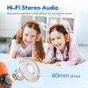 EarFun K2 Kids Bluetooth Headphones, Kids Headphones with Volume Limited, 40H Playtime, Built-in Mic, Stereo Sound, Foldable Over-Ear Headphone for School/Travel/iPad/Tablet, Orange view 4