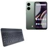 BoxWave Keyboard Compatible with BLU G63 - SlimKeys Bluetooth Keyboard, Portable Thin with Chiclet-Style Keys - Jet Black view 1
