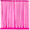 10x10 Hot Pink Tulle Backdrop Curtains for Parties, Sheer Backdrop Curtain Wedding Photo Background Drapes for Baby Shower Photography Birthday Party view 1