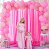 10x10 Hot Pink Tulle Backdrop Curtains for Parties, Sheer Backdrop Curtain Wedding Photo Background Drapes for Baby Shower Photography Birthday Party view 3