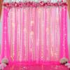10x10 Hot Pink Tulle Backdrop Curtains for Parties, Sheer Backdrop Curtain Wedding Photo Background Drapes for Baby Shower Photography Birthday Party view 4