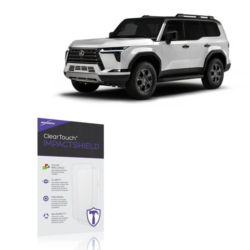BoxWave Screen Protector Compatible with Lexus 2024 GX Display (14 in) - ClearTouch ImpactShield (2-Pack), Impenetrable Screen Protector Flexible Film