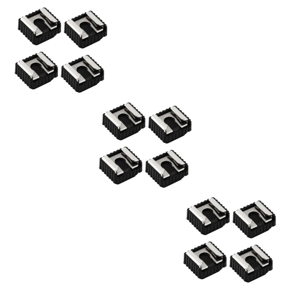 DOITOOL 12pcs Flash Light Holder Adapter Socket Hot Shoe Base for Photography Equipment Compact Design Compatible Screw Port Portable Lamp Holder for Camera Accessories