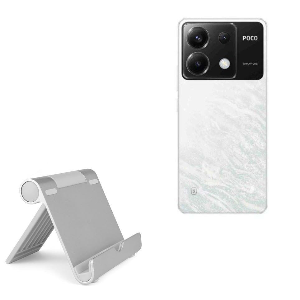 BoxWave Stand and Mount Compatible with Poco X6 - VersaView Aluminum Stand, Portable, Multi Angle Viewing Sturdy