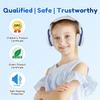 EarFun K2 Kids Bluetooth Headphones, Kids Headphones with Volume Limited, 40H Playtime, Built-in Mic, Stereo Sound, Foldable Over-Ear Headphone for School/Travel/iPad/Tablet, White view 2