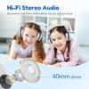 EarFun K2 Kids Bluetooth Headphones, Kids Headphones with Volume Limited, 40H Playtime, Built-in Mic, Stereo Sound, Foldable Over-Ear Headphone for School/Travel/iPad/Tablet, White view 4