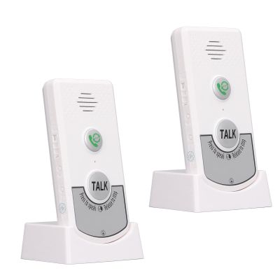 LOCADENCE Wireless Intercom Doorbells, Adjustable Voice Intercom Home Smart 2 Way Talk Doorbell, Electronic Doorbell for Hospitals, Hotels, Factories, Teahouses (White)