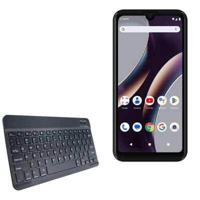BoxWave Keyboard Compatible with BLU G33 - SlimKeys Bluetooth Keyboard, Portable Thin with Chiclet-Style Keys - Jet Black
