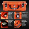 NANUK 940 Waterproof EMS/EMT Empty Hard Case with Dual-Compartment Lid Organizer and Padded Dividers First Aid Organizer for Trauma Kits & IP67 Dustproof, Impact-Resistant Orange view 4