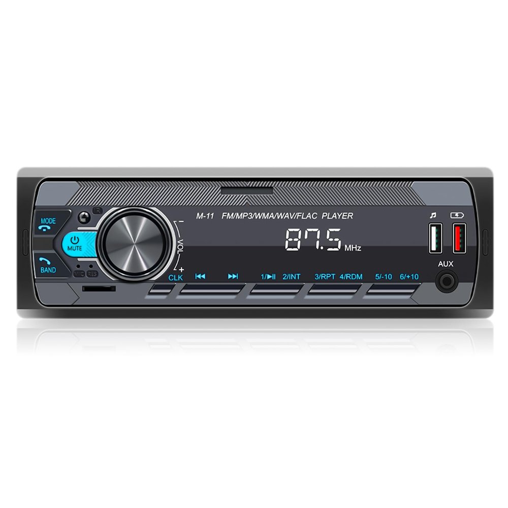 SIXWIN Single Din Car Stereo with Bluetooth 5.0 Hands Free Calling Voice Control Car Stereo FM Radio Car Mp3 Player USB AUX Port Audio Recording Car Audio System Car Audio Receivers