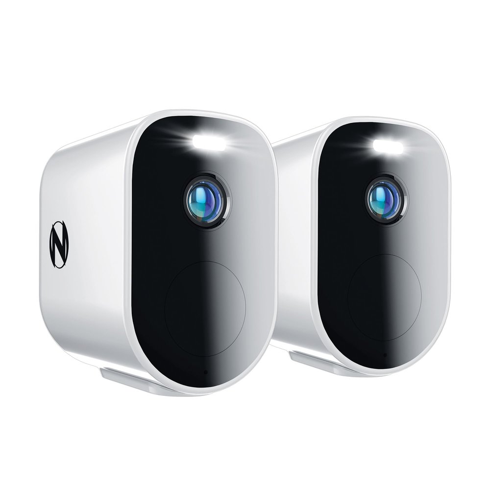 Night Owl Wire Free 2K HD Indoor/Outdoor Deterrence Cameras with 2-Way Audio (2-Pack)