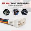 RED WOLF Car Radio Harness W/Wire Connector Butt for 1999-2002 GMC Chevy Chevrolet Sierra Suburban Install Aftermarket Stereo Head Unit CD Player Wire Cable Adapter Plug view 4