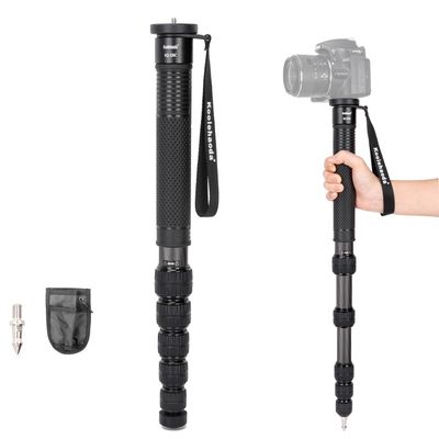 Koolehaoda 69-Inch Carbon Fiber Monopod for DSLR Cameras - 32mm Tube Unipod Stick, Lightweight Portable Travel, 33Lbs Payload Capacity