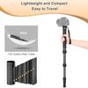 Koolehaoda 69-Inch Carbon Fiber Monopod for DSLR Cameras - 32mm Tube Unipod Stick, Lightweight Portable Travel, 33Lbs Payload Capacity view 2