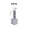 5pcs M3x6/8/10/12mm Carbon Steel Round Head Hand Tighten Thumb Screw Bolt for PC Computer Case Cover DIY Toolless Thumbscrew(Siver,M3x10) view 3