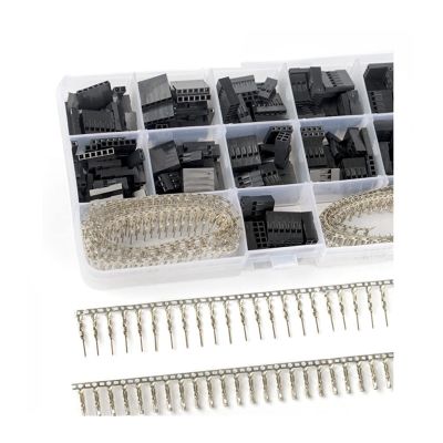 BUIEX 620Pcs 1550Pcs 2.54mm Suitable Compatible with Wire Head Connector Tool Male and Female Shell with Terminal Kit Crimping (Color : 1550Pcs)