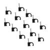 Angoily 200pcs Black Plastic Cable Clips for Wire Management Easy Install Cord Organizer for Home Office and School Compatible Power Cords and Phone Lines view 2