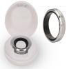 ASHATA Smart Ring Health Tracker, Health Ring Monitoring Fitness Tracker Pedometer Sleep Data, Taking Photo, APP Control, Smart Health Ring for Men Women, Silver (8) view 1
