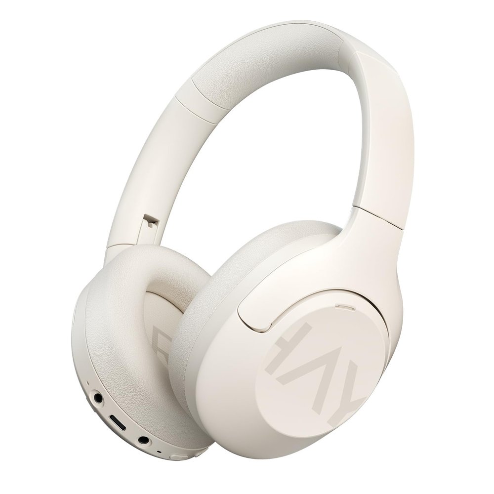 HAYLOU S30 Noise Cancelling Bluetooth Headphones, LDAC Hi-Res Audio, 5 HD Mics Call, 80H Playtime, Custom EQ via App, Bluetooth 5.4 Multipoint Connect, Wireless Headphones Over Ear