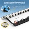 Enmane 0.5U 24Port Blank Keystone Patch Panel 19-inch &CAT6 Keystone Jack Coupler Shielded view 3
