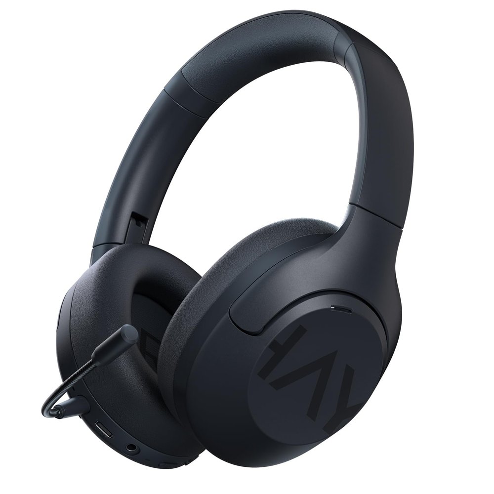 HAYLOU S30 Pro Noise Cancelling Bluetooth Headphones, LDAC Hi-Res Audio, 5 HD Mics Call, 80H Playtime, Custom EQ via App, Bluetooth 5.4 Multipoint Connect, Wireless Headphones Over Ear