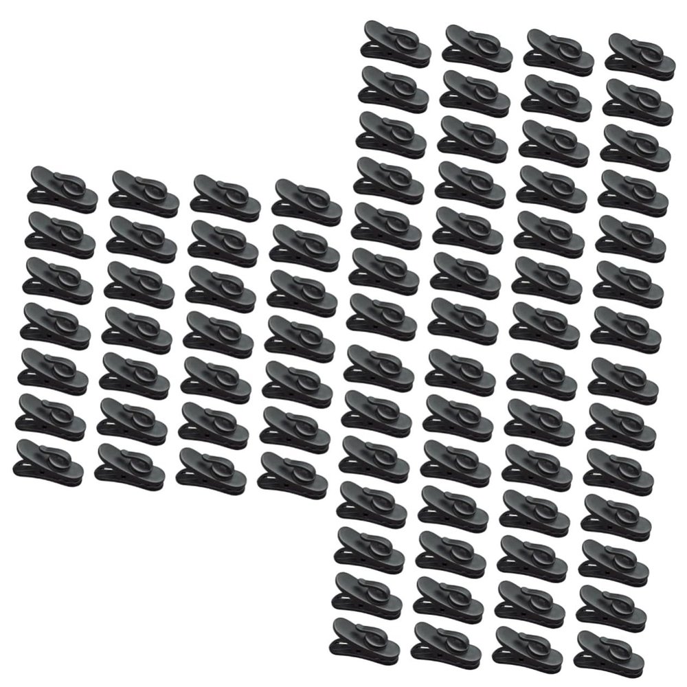 Angoily 300pcs Flexible Rotating Headphone Clips Portable Plastic Headset Clamps for Earphone Wire Management and Organization Black