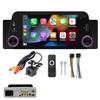 5 Inch Touch Screen Car Stereo Built-in CarPlay/Android Auto/Mirror-Link,1Din Radio Receiver with Bluetooth 5.1 Handsfree,FM USB Tpye C Audio Video Player+12LED Camera view 1