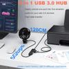TSUPY USB 3.2 Hub Multi USB Adapter Port Expander with 4ft Cable, USB 3.0 Splitter SD/TF Card Reader & 3 USB 3.0 Ports Compatible for PC, Laptops, Surface Pro, MacBook, view 2